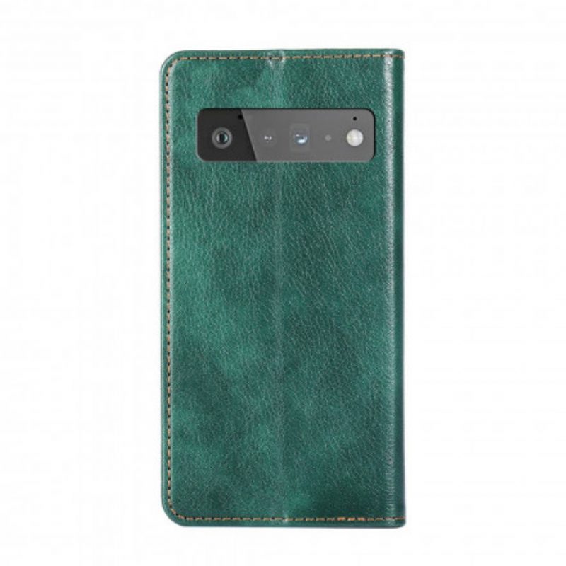 Folio Cover Google Pixel 6 Pro Custodia in pelle Stile Vintage In Pelle