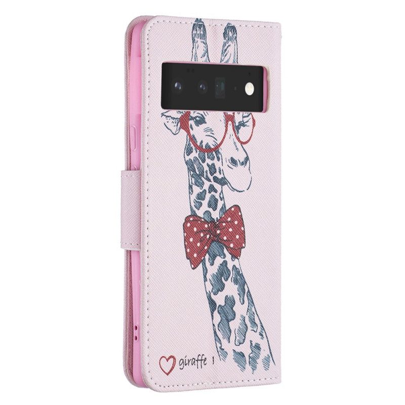 Folio Cover Google Pixel 6 Pro Giraffa Intelligente