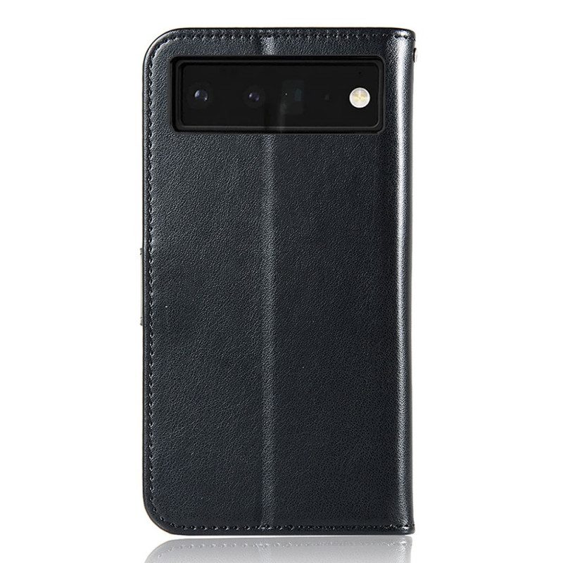 Folio Cover Google Pixel 6 Pro Gufo Acchiappasogni Effetto Pelle