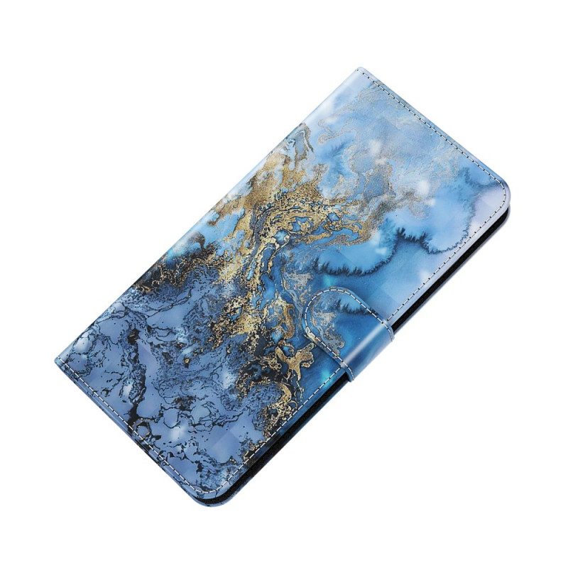 Folio Cover Google Pixel 6 Pro Punto Luce Design In Marmo Con Cordino