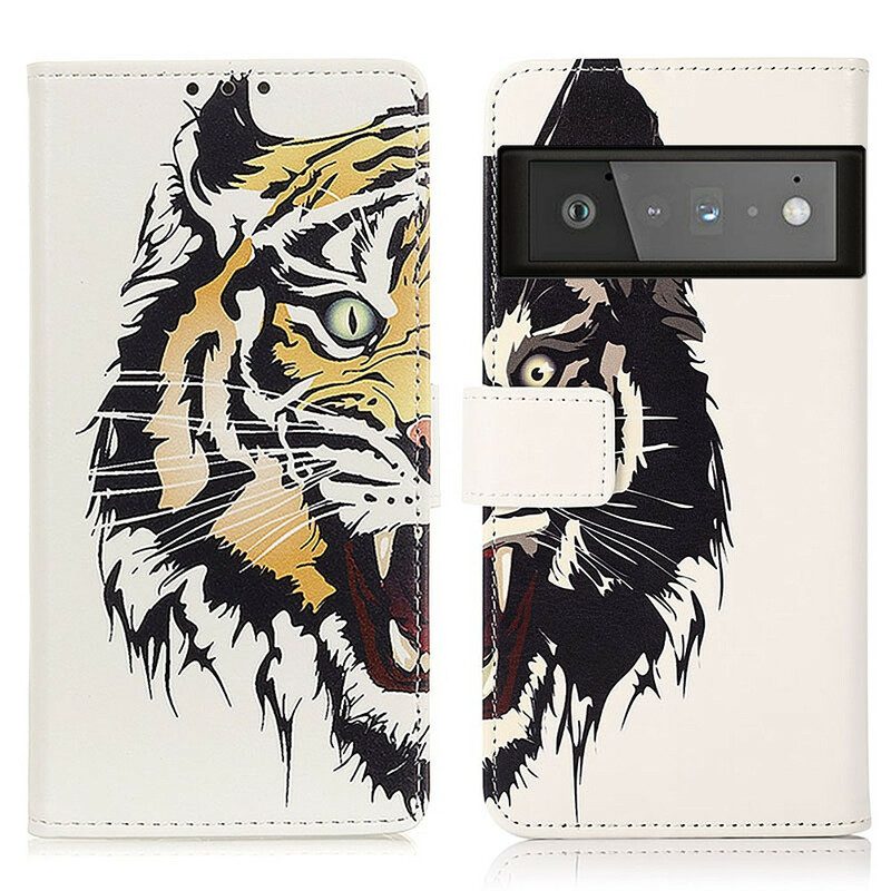 Folio Cover Google Pixel 6 Pro Tigre Feroce