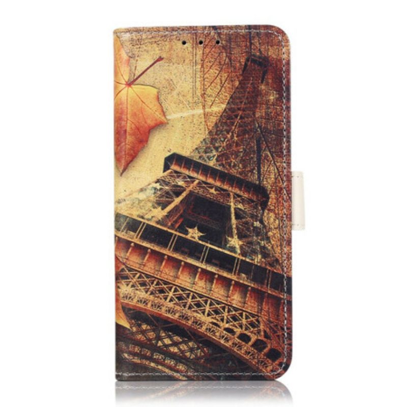 Folio Cover Google Pixel 6 Pro Torre Eiffel In Autunno