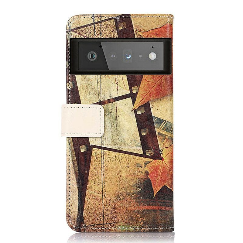 Folio Cover Google Pixel 6 Pro Torre Eiffel In Autunno