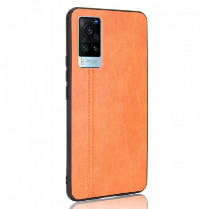 Cover Vivo X60 Effetto Pelle Couture