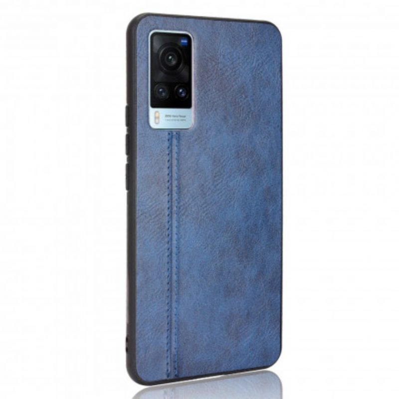 Cover Vivo X60 Effetto Pelle Couture