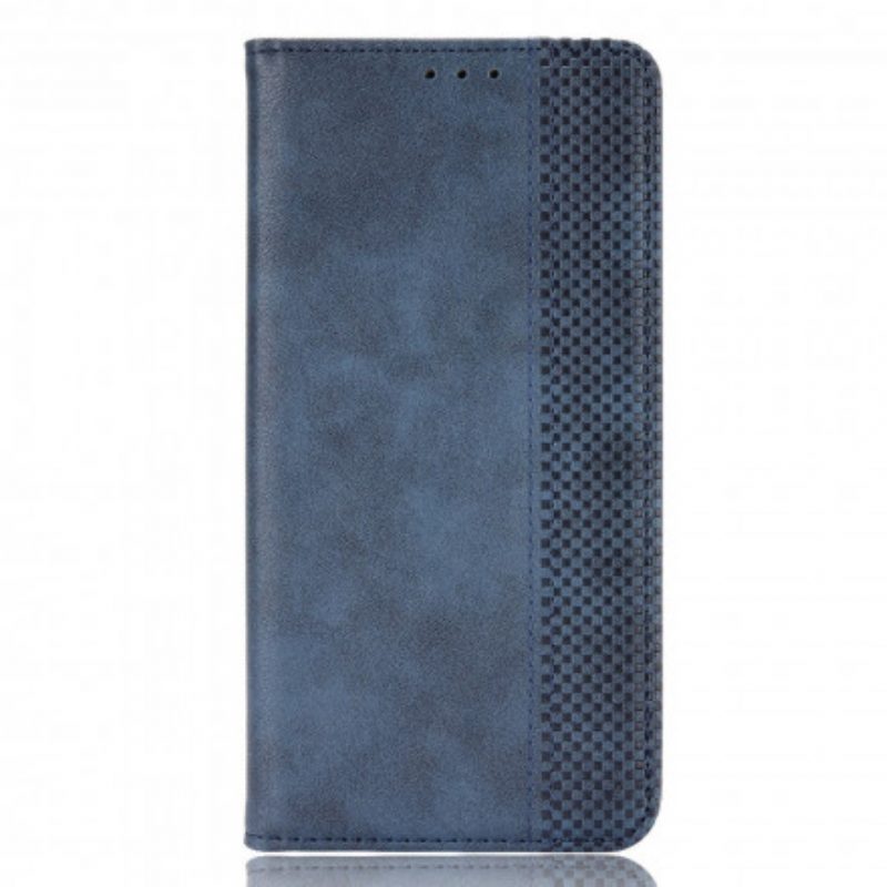 Folio Cover Vivo X60 Custodia in pelle Effetto Pelle Vintage Stilizzato