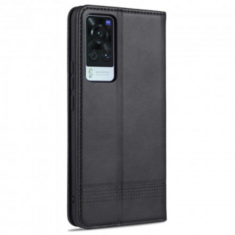 Folio Cover Vivo X60 Custodia in pelle Stile In Pelle Azns