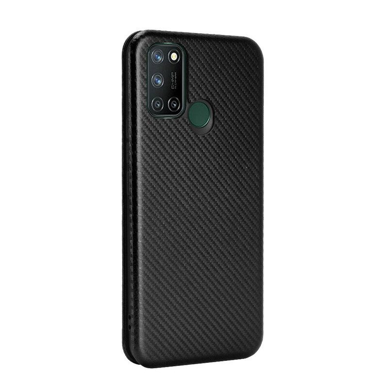 Folio Cover Realme 7i Custodia in pelle Carbonio Siliconico