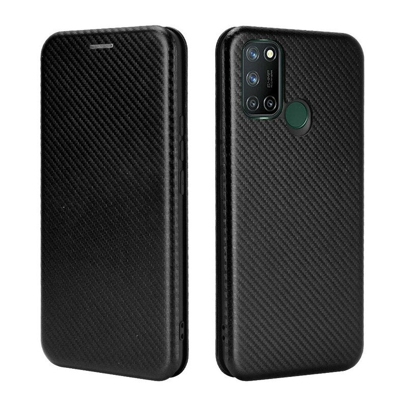 Folio Cover Realme 7i Custodia in pelle Carbonio Siliconico