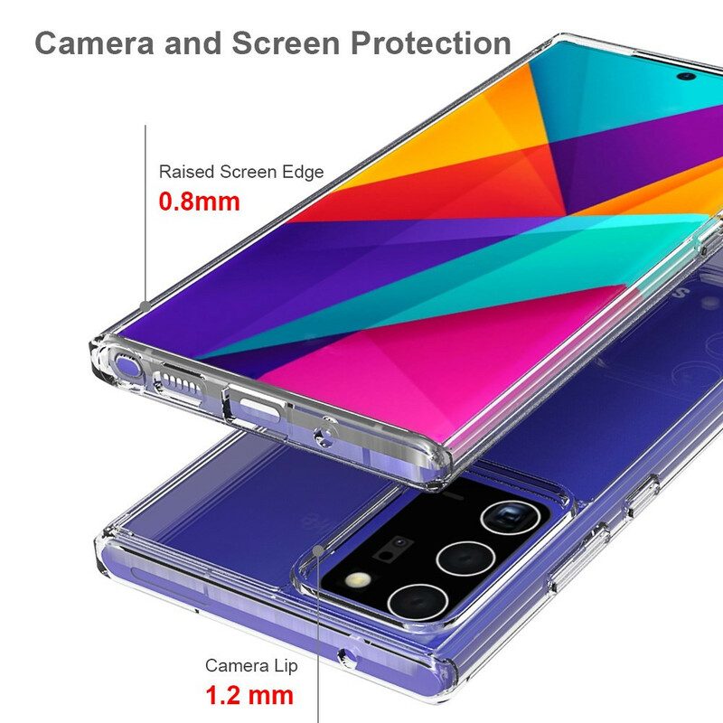 Cover Samsung Galaxy Note 20 Ultra Bordi Colorati In Acrilico