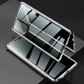 Cover Samsung Galaxy Note 20 Ultra Bordi In Metallo E Vetro Temperato