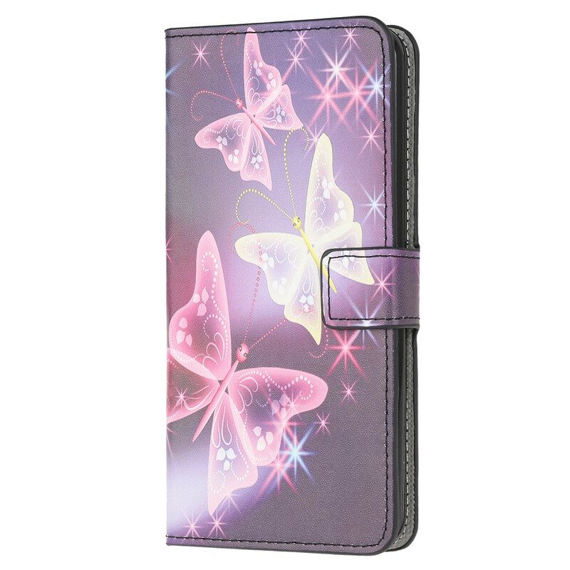 Custodia in pelle Samsung Galaxy Note 20 Ultra Farfalle Intense