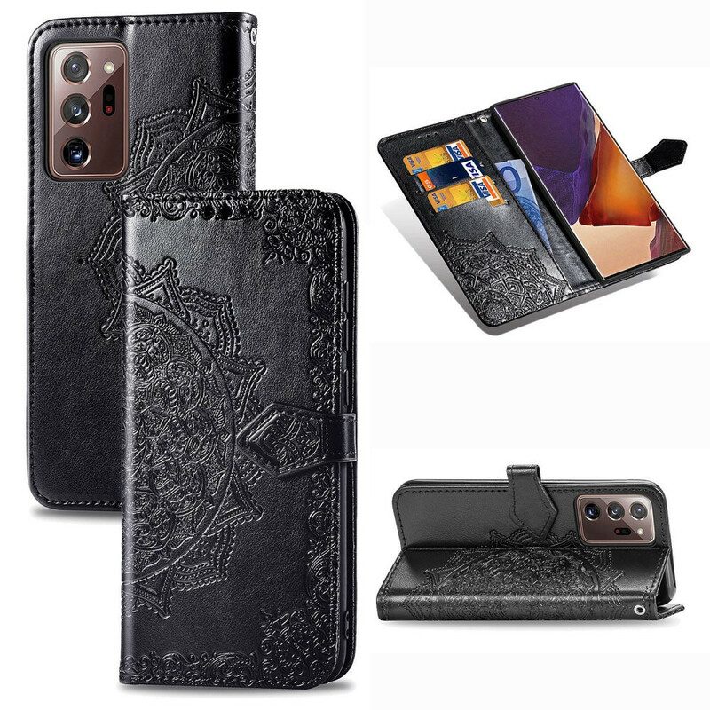 Custodia in pelle Samsung Galaxy Note 20 Ultra Mandala Medioevo