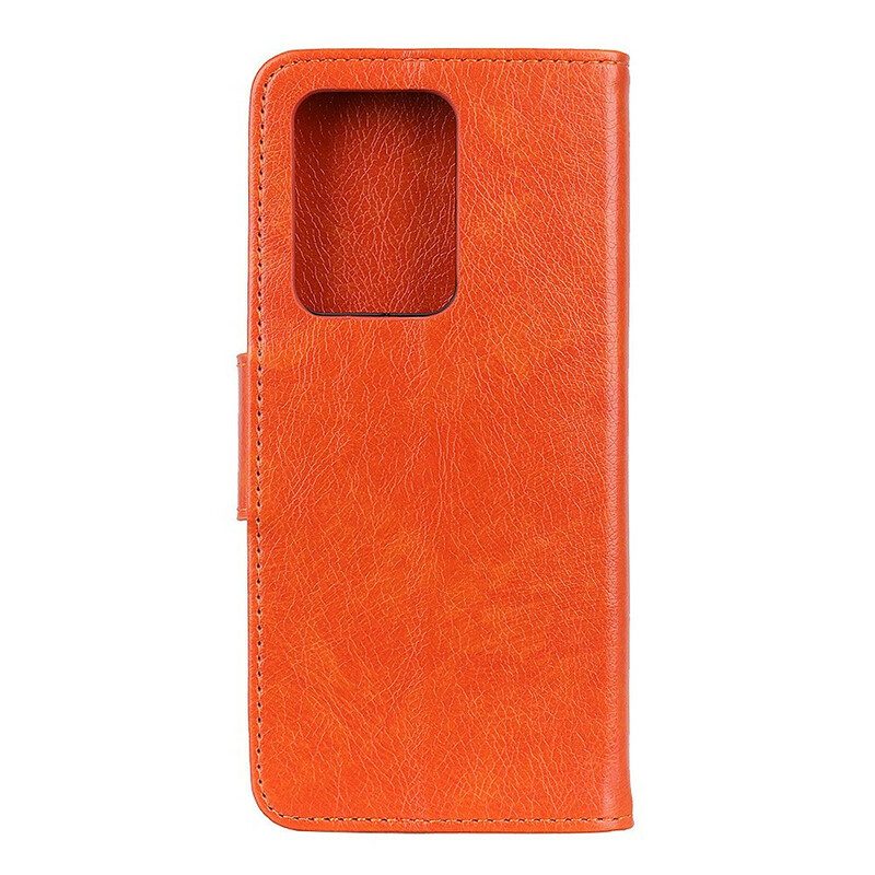 Folio Cover Samsung Galaxy Note 20 Ultra Crosta Di Nappa