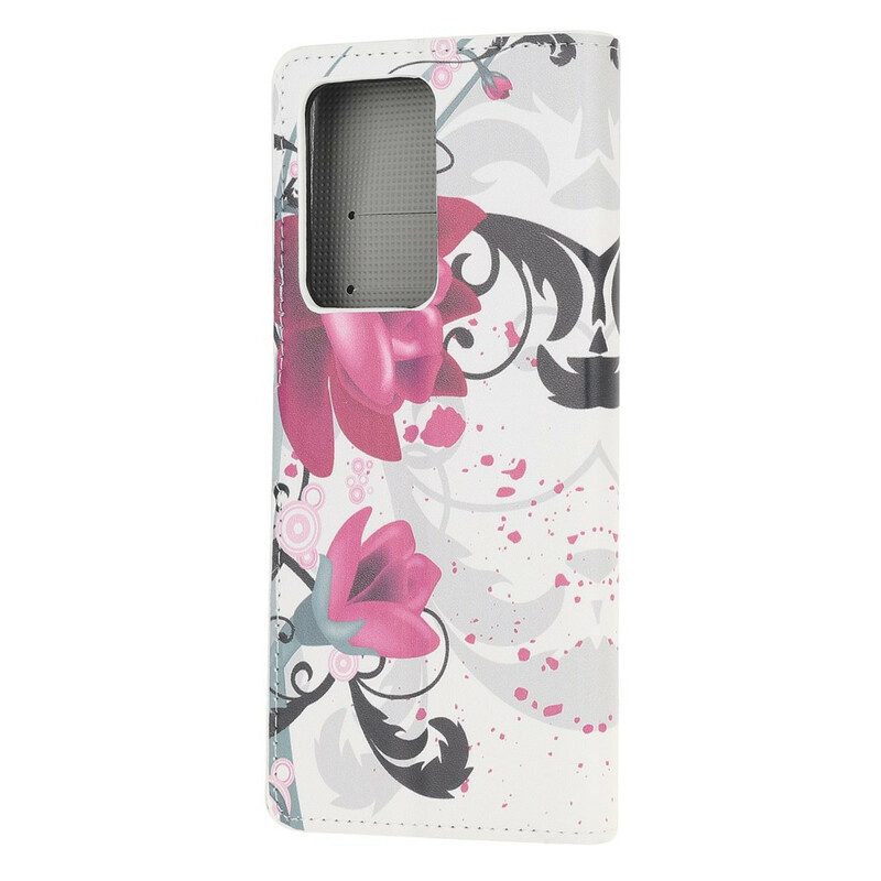 Folio Cover Samsung Galaxy Note 20 Ultra Fiori Tropicali