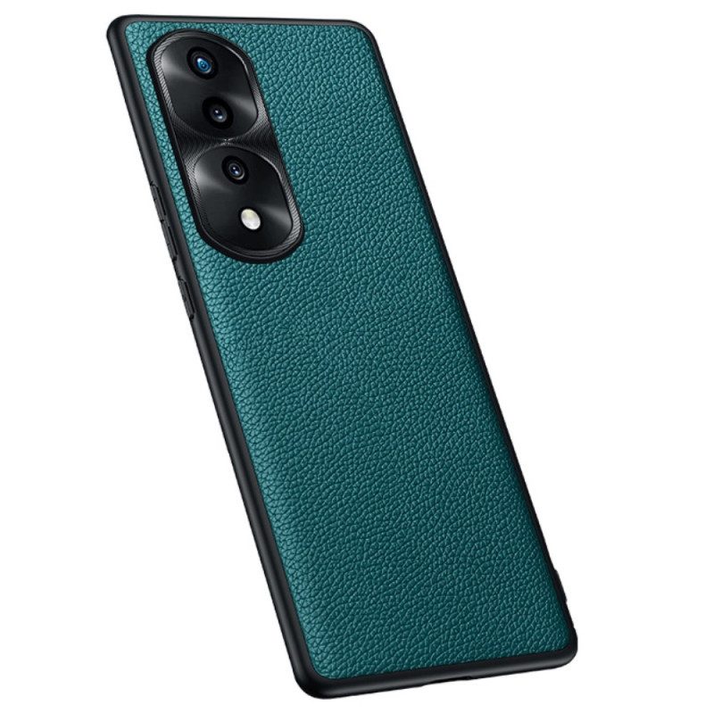 Cover Honor 70 Vera Pelle Di Litchi