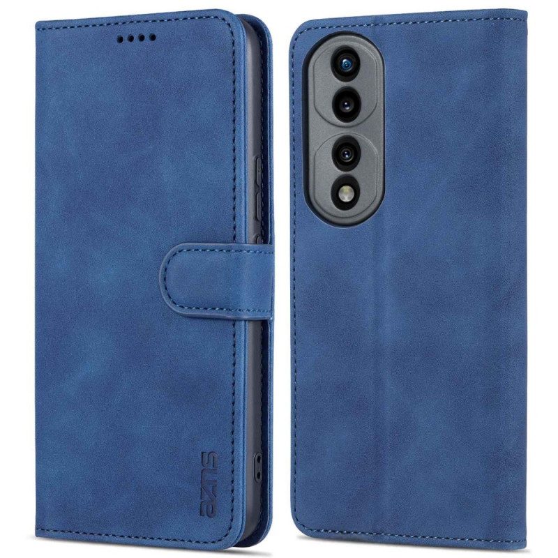 Custodia in pelle Honor 70 Azns Effetto Pelle