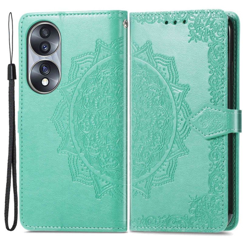 Custodia in pelle Honor 70 Mandala Medioevo