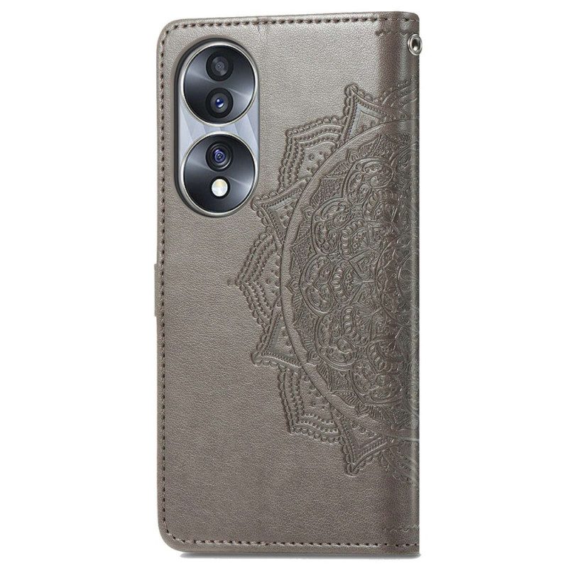 Custodia in pelle Honor 70 Mandala Medioevo