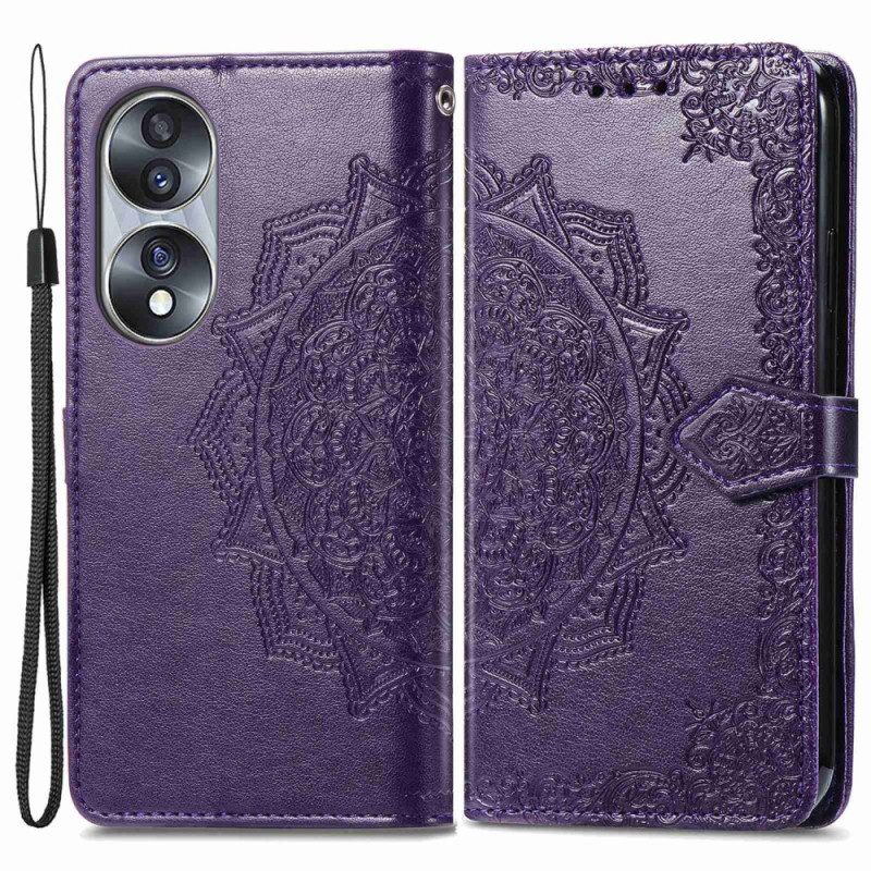 Custodia in pelle Honor 70 Mandala Medioevo