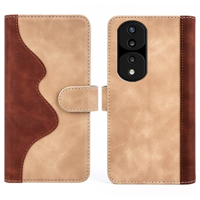 Custodia in pelle Honor 70 Stile In Pelle Ondulata