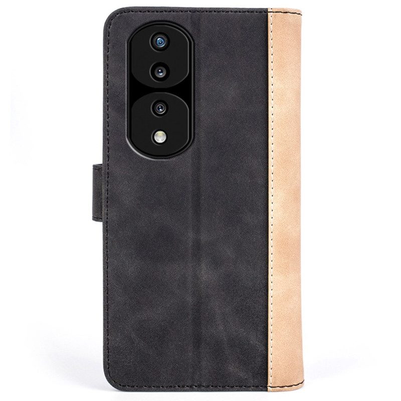 Custodia in pelle Honor 70 Stile In Pelle Ondulata