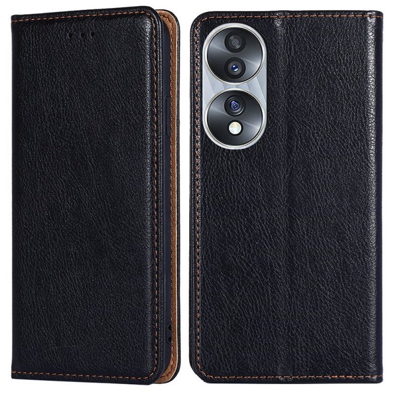 Folio Cover Honor 70 Custodia in pelle Cuciture In Ecopelle