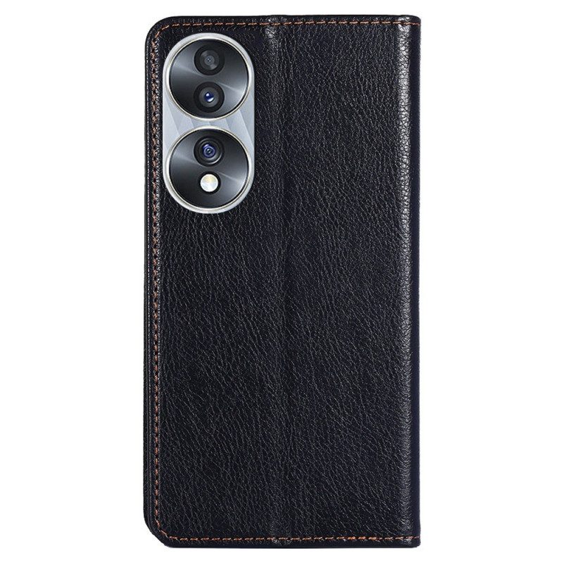 Folio Cover Honor 70 Custodia in pelle Cuciture In Ecopelle