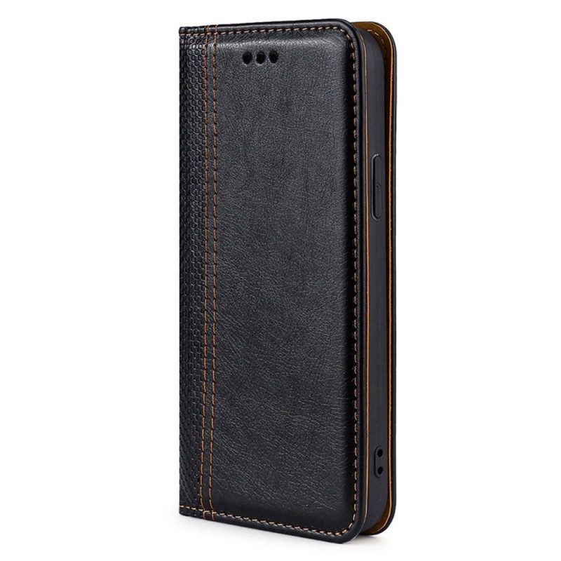 Folio Cover Honor 70 Custodia in pelle Cuciture In Pelle Litchi