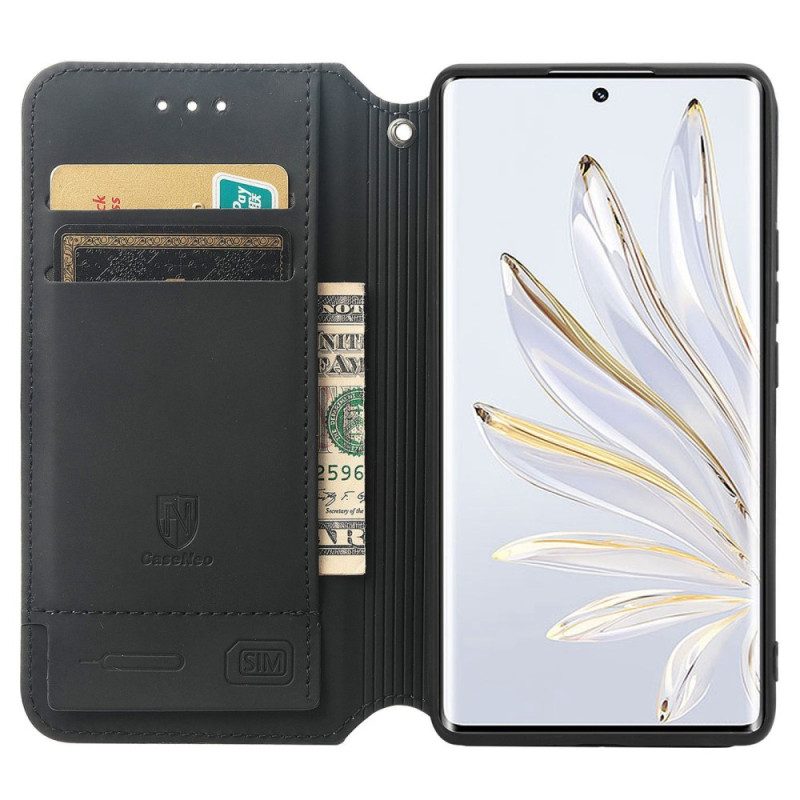 Folio Cover Honor 70 Custodia in pelle Progettazione Caseneo Rfid