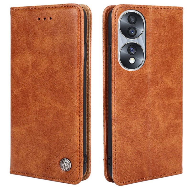 Folio Cover Honor 70 Custodia in pelle Rivetti Decorativi