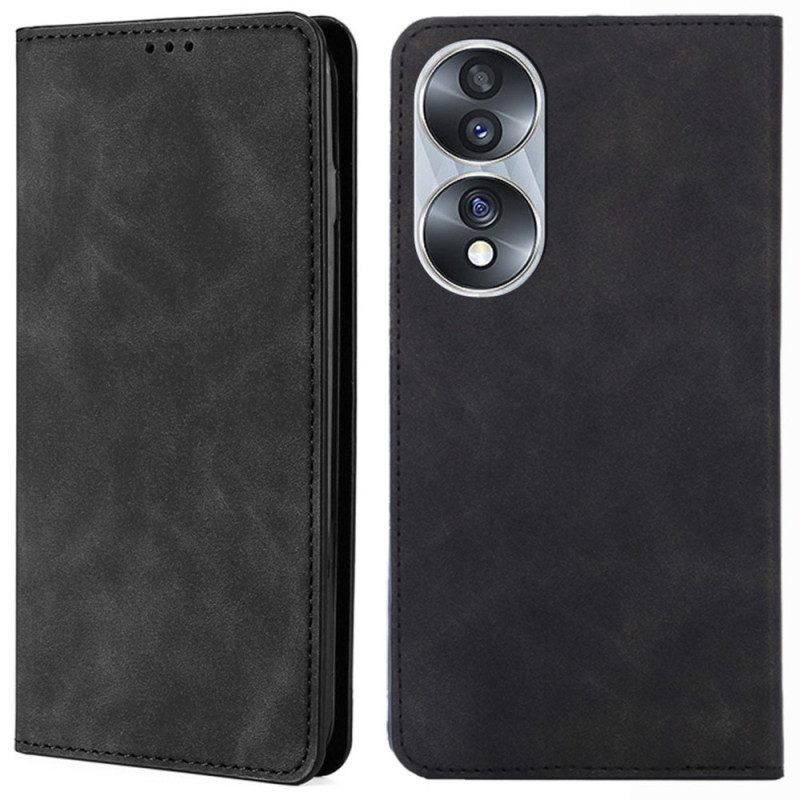 Folio Cover Honor 70 Custodia in pelle Tocco Di Pelle