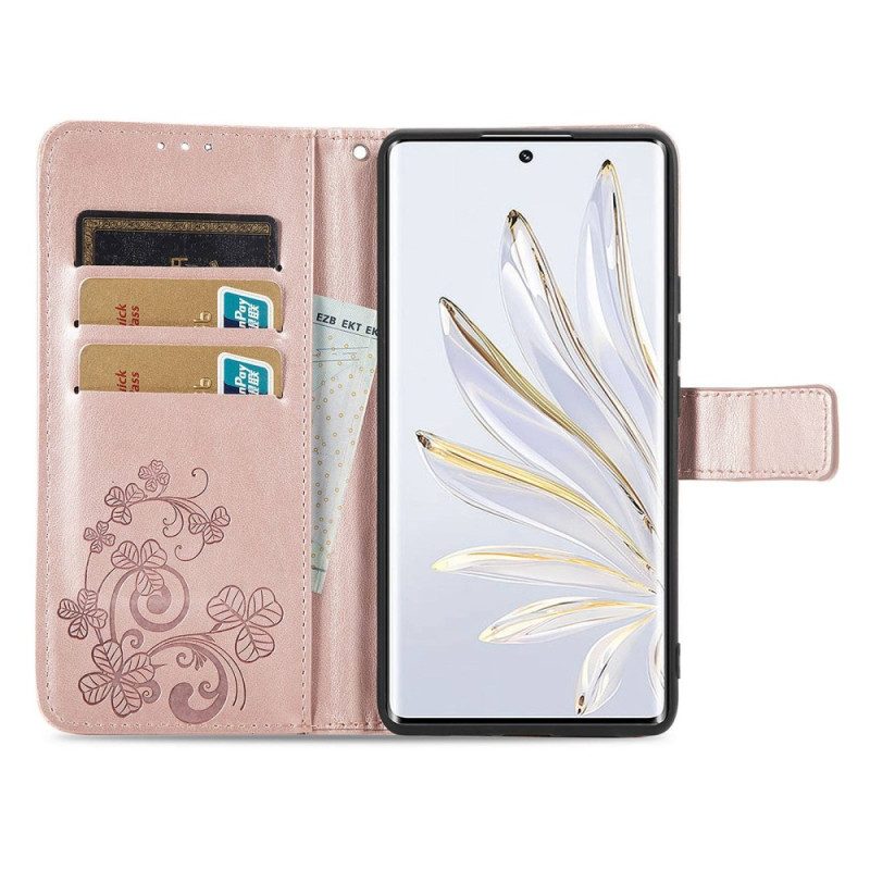 Folio Cover Honor 70 Fiori Asiatici