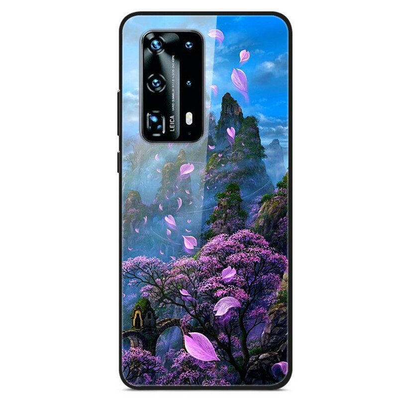 Cover Huawei P40 Fantasia Paesaggio In Vetro Temperato