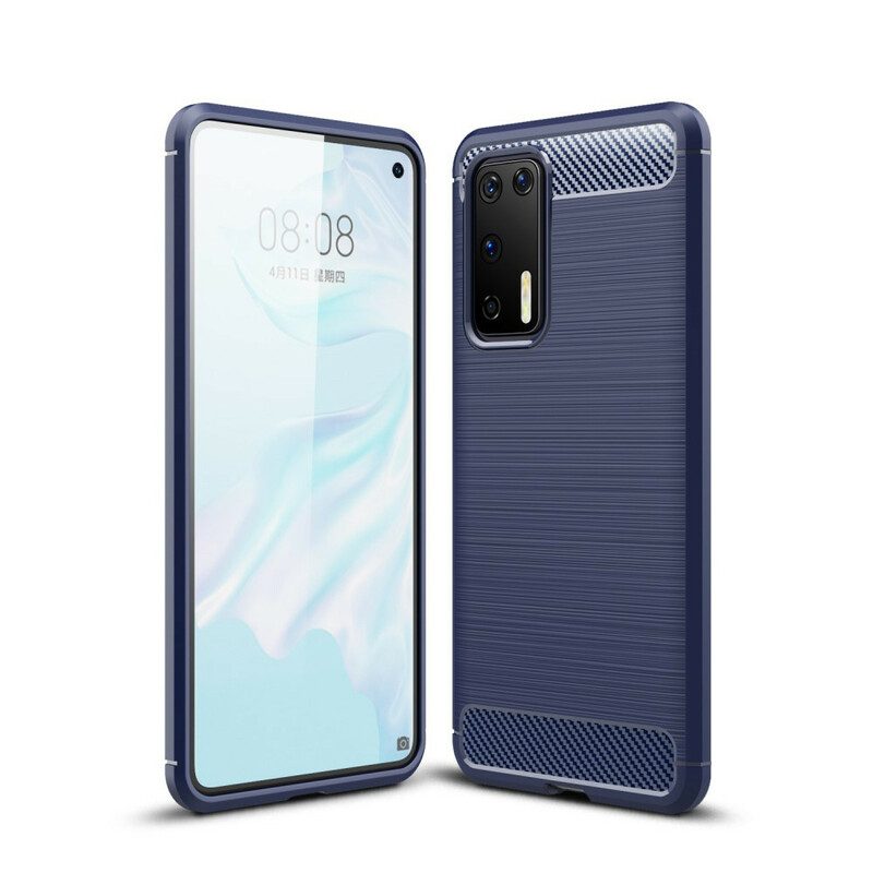 Cover Huawei P40 Fibra Di Carbonio Spazzolata