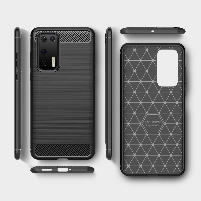 Cover Huawei P40 Fibra Di Carbonio Spazzolata