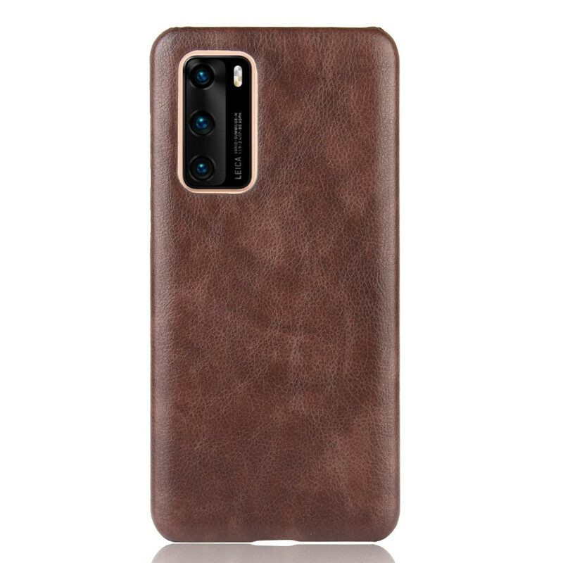 Cover Huawei P40 Litchi Performance Effetto Pelle