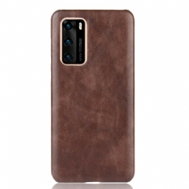 Cover Huawei P40 Litchi Performance Effetto Pelle