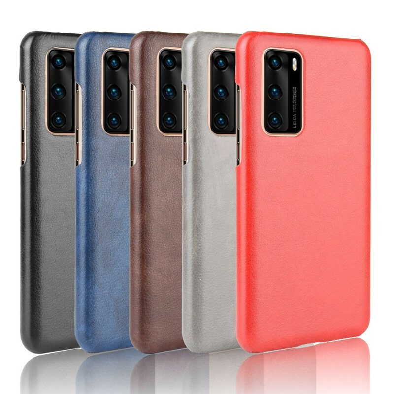 Cover Huawei P40 Litchi Performance Effetto Pelle