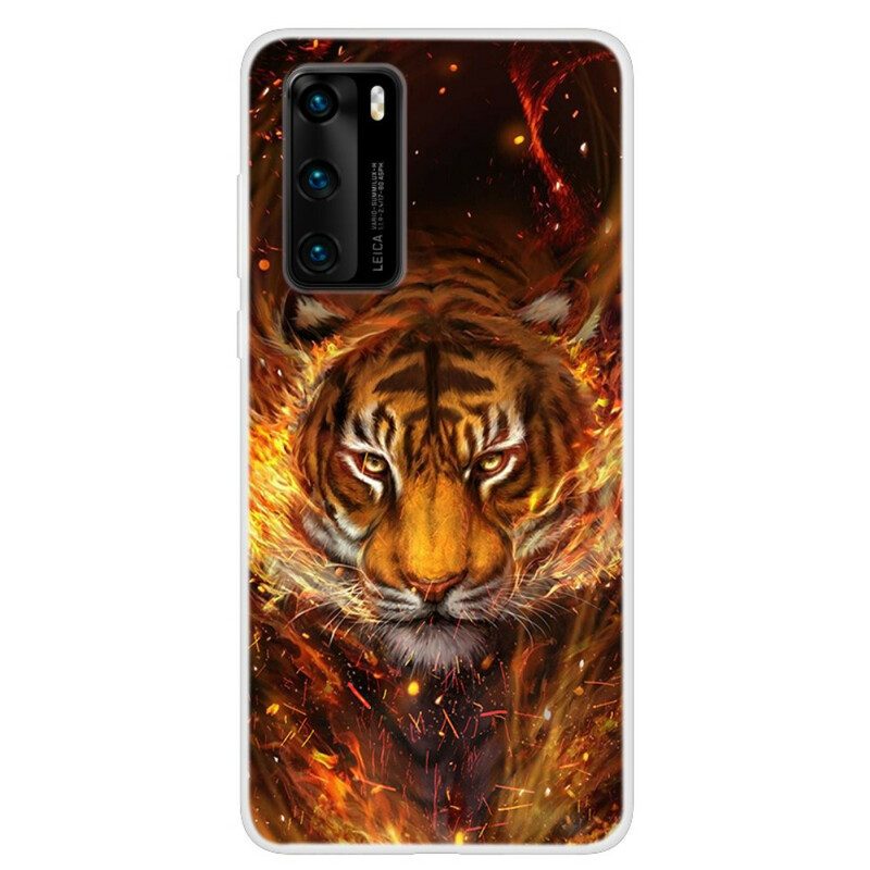 Cover Huawei P40 Tigre Di Fuoco