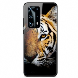 Cover Huawei P40 Vetro Temperato Tigre Realistico