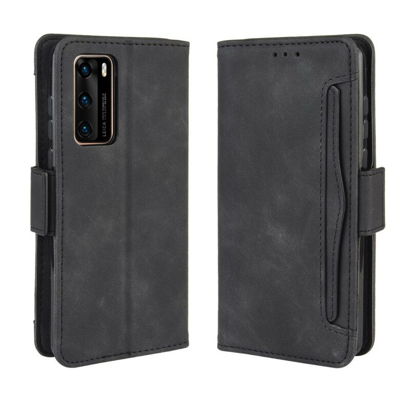 Custodia in pelle Huawei P40 Classe Premier Multi-carta