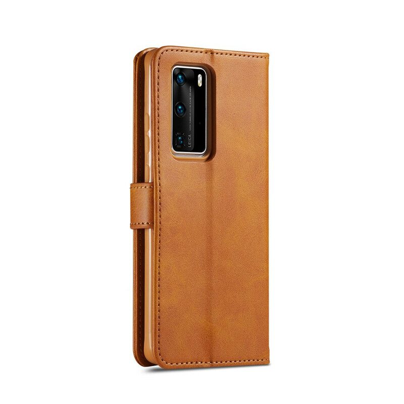 Custodia in pelle Huawei P40 Lc.imeeke Effetto Pelle