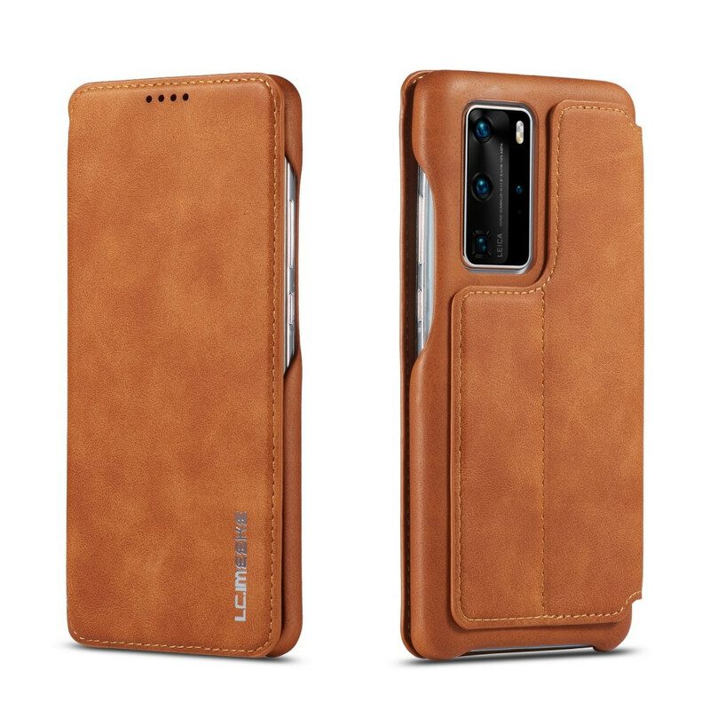 Folio Cover Huawei P40 Custodia in pelle Lc.imeeke Effetto Pelle