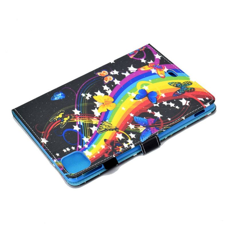 Custodia in pelle iPad Air (2022) (2020) Farfalle Arcobaleno