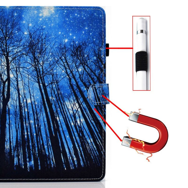 Custodia in pelle iPad Air (2022) (2020) Foresta Notturna