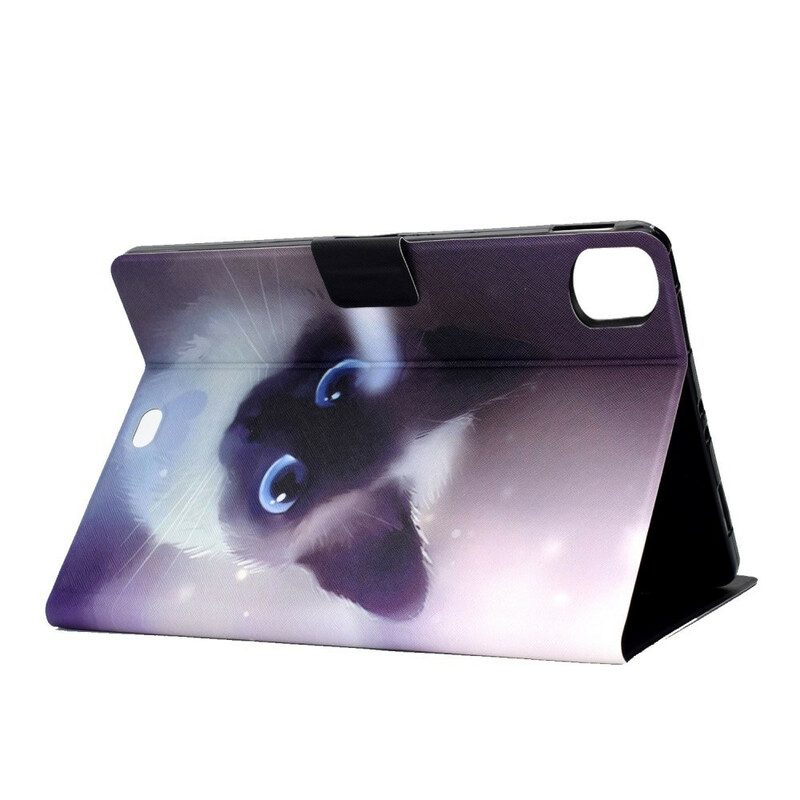 Custodia in pelle iPad Air (2022) (2020) Gatto Dagli Occhi Azzurri