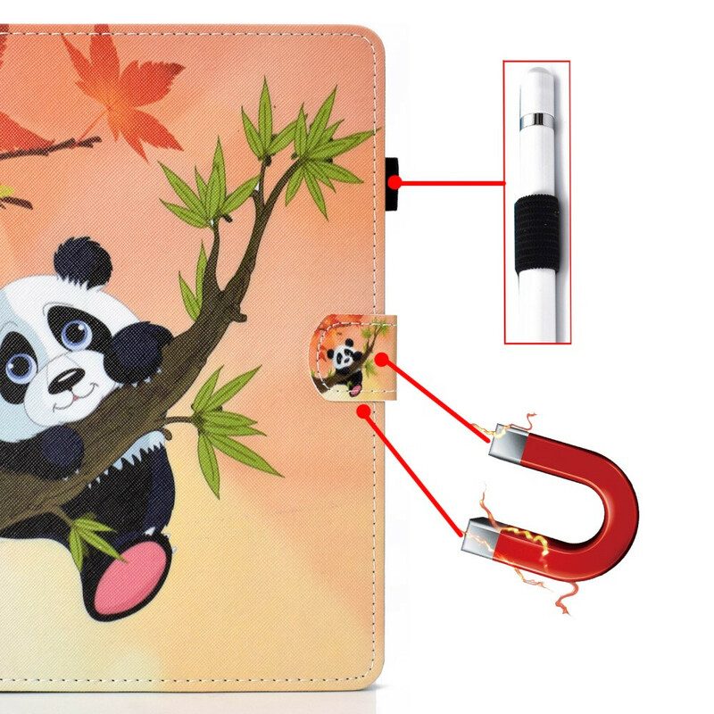 Custodia in pelle iPad Air (2022) (2020) Panda Carino