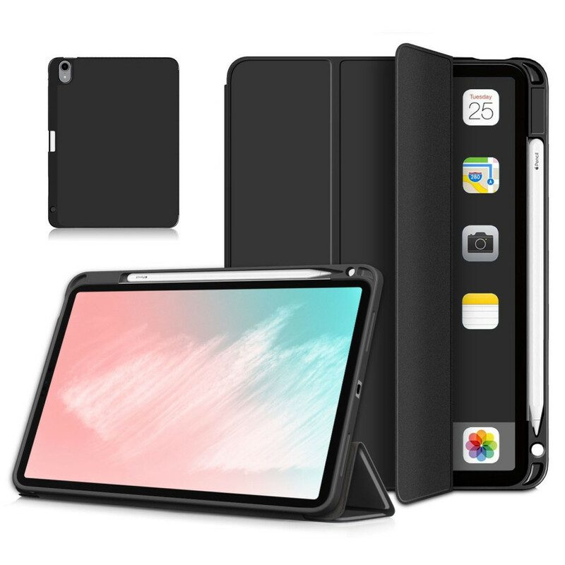 Custodia iPad Air (2022) (2020) Porta Stilo In Ecopelle Litchi