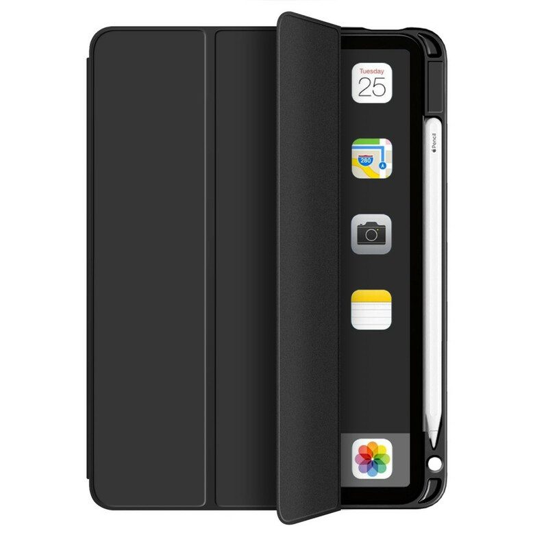 Custodia iPad Air (2022) (2020) Porta Stilo In Ecopelle Litchi